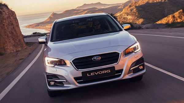 A shot of the Subaru Levorg 2019 on the road