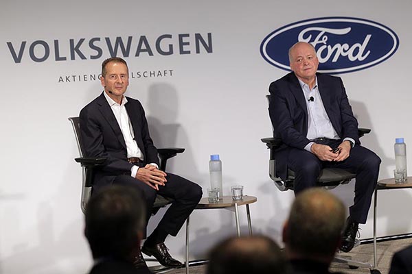 Ford and Volkswagen to work together in building EVs and many other vehicles