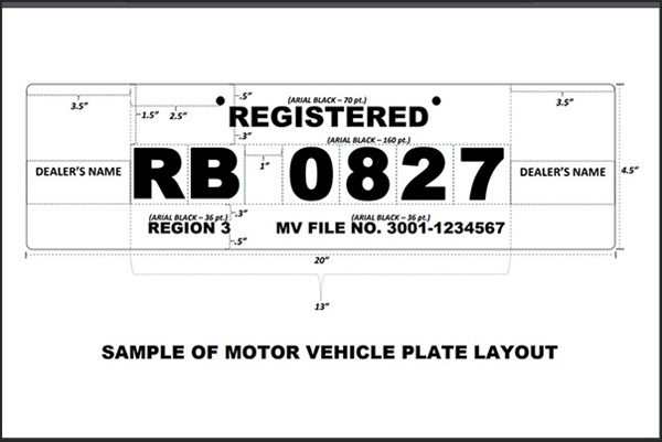 Printable Temporary Plate Number Template Printable Templates
