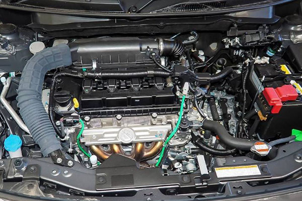 A picture of the 2020 Suzuki Swift's 1.2 liter engine