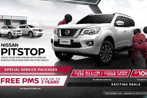 Nissan Philippines offers 3-Year PMS as part of their PitStop promo