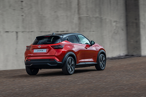 A picture of the rear of the 2020 Nissan Juke