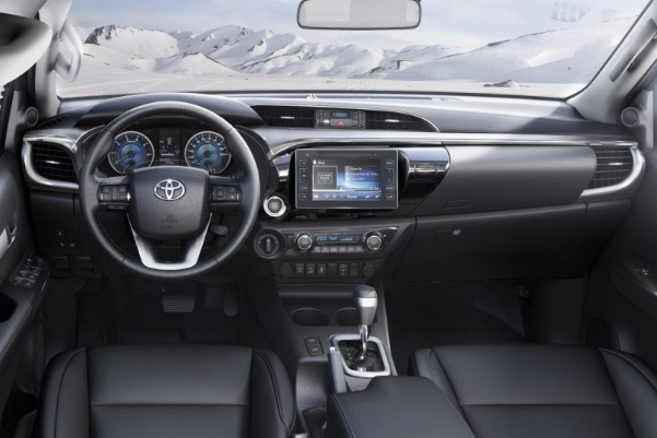 A picture of the 2020 Toyota Hilux's interior