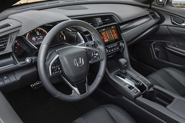 A picture of the 2020 Honda Civic Sport touring's interior