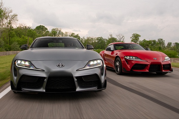 Toyota Supra 2020 on the road