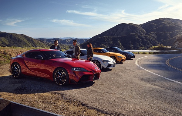 Toyota Supra 2020 on the road