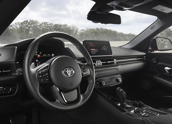 A picture of the 2020 Toyota Supra interior