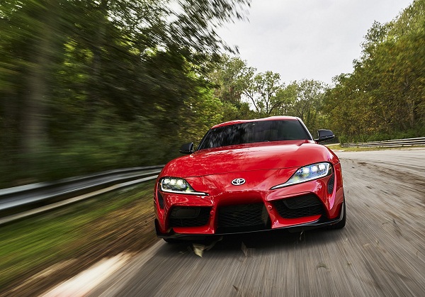 Toyota Supra 2020 on the road