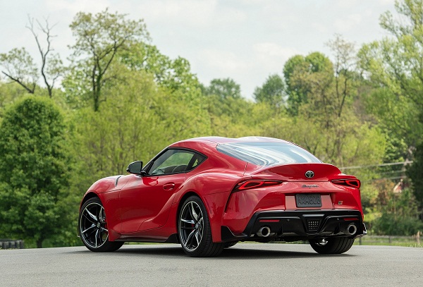 A picture of the rear of the 2020 Toyota Supra GR