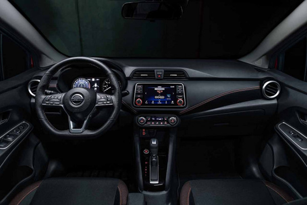 A picture of the interior of the 2020 Nissan Almera