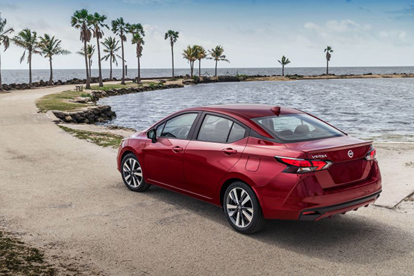 A picture of the 2020 Almera on the beach