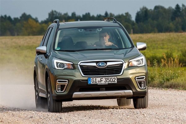 2020 Subaru Forester on a Dirt Trail