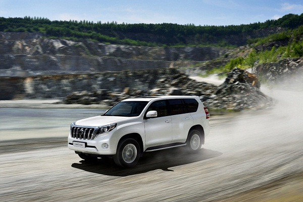 2020 Land Cruiser Prado on the road