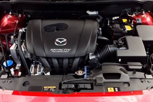 A picture of the 2019 Mazda 2's engine