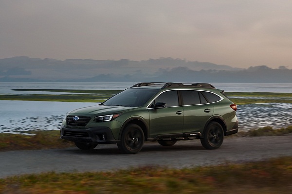 2020 Subaru Outback on the road