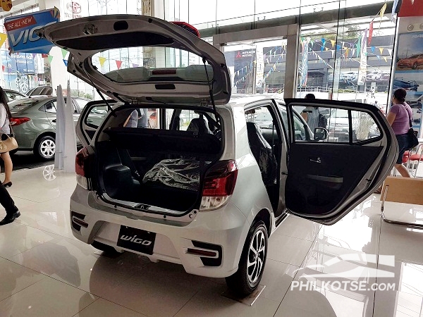 Toyota Wigo 2020 cargo space
