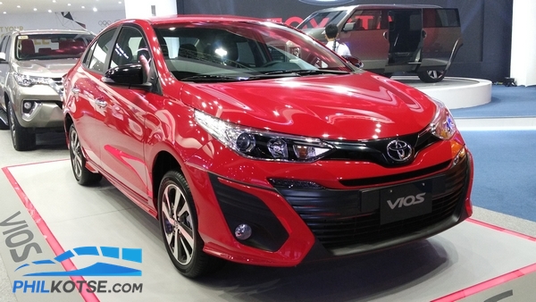 toyota vios on display