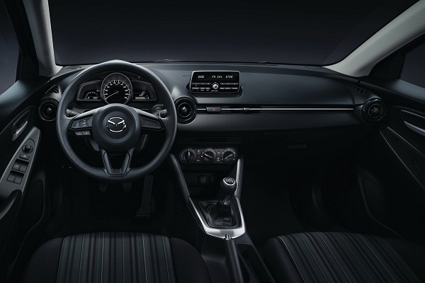 A picture of the interior of the Mazda 2