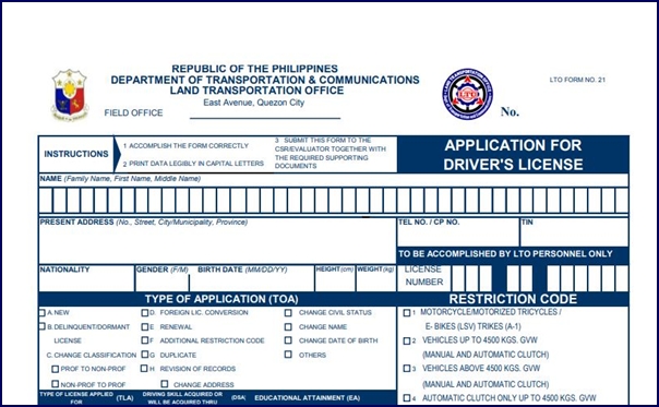 Ultimate Guide On How To Fill Up The Lto Drivers License Application Form 2921