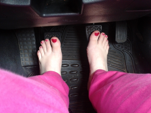 driving in slippers