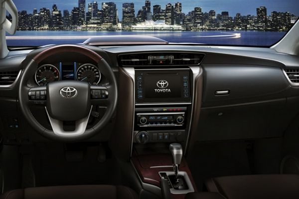 A picture of the Fortuner's interior