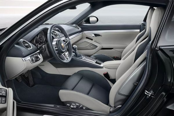 The Cayman's interior is simple but still comfortable. Looks great too! A picture of the Cayman's interior