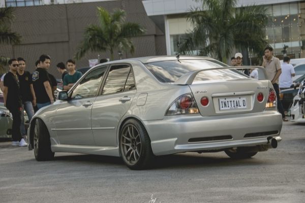 A picture of the Altezza in a car meet