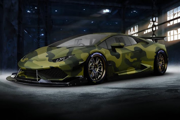 Camouflaged Supercar