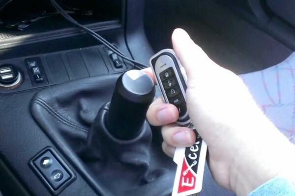 Remote car starter in a manual transmission car