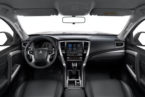 While the interior of the Montero Sport looks a bit like the Strada's A picture of the interior of the Mitsubishi Montero Sport