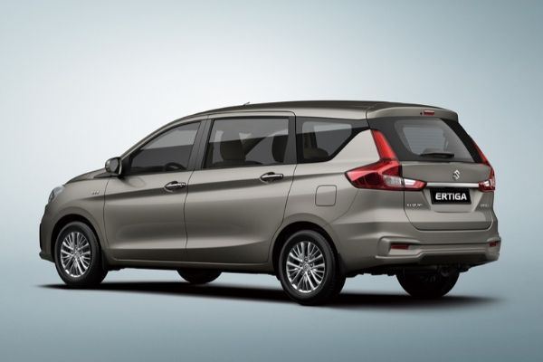 The same goes for the Ertiga. These vehicles aren't fast, but they're definitely comfortable A picture of the rear of the Suzuki Ertiga