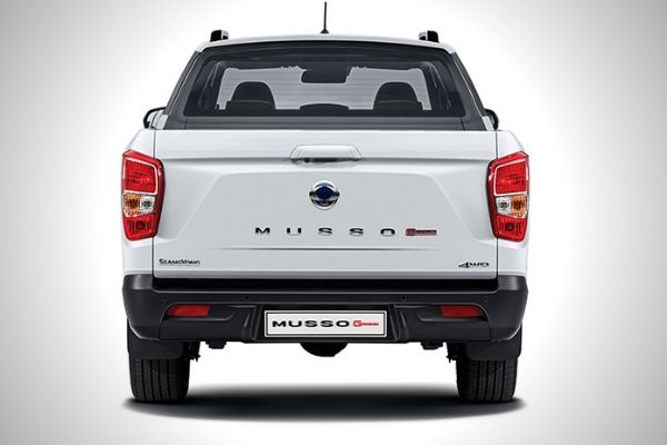 A picture of the rear of the SsangYong Musso Grand