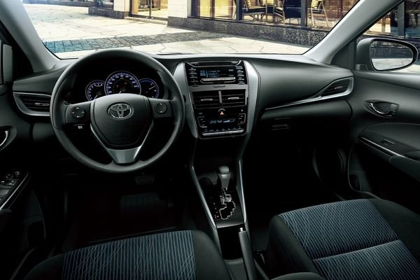 A picture of the interior of the Toyota Vios