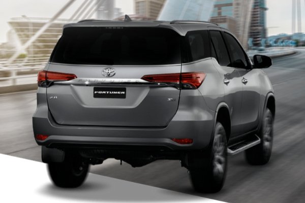 A picture of the rear of the Toyota Fortuner