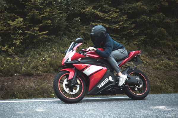 peace sign motorcycle riders
