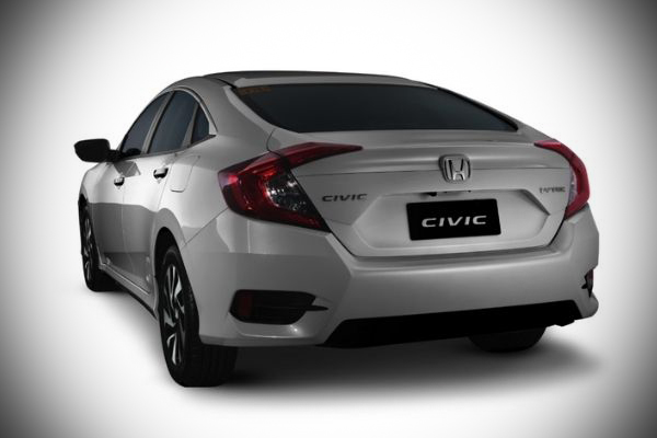 A picture of the rear of the Honda Civic