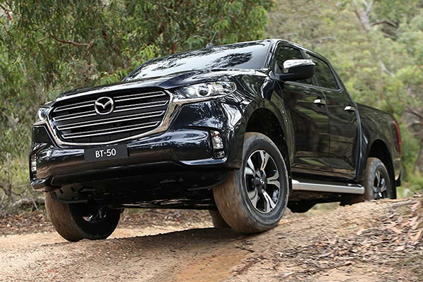 A picture of the Mazda BT-50 offroading.