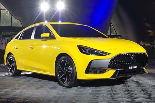 This is the 2021 MG 5, and it looks like an Italian sedan