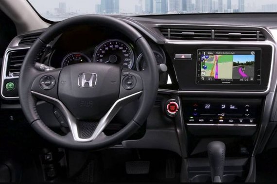 A picture of the interior of the Honda City.