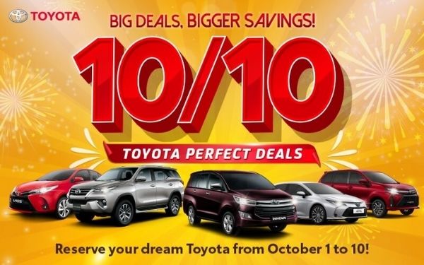 Toyota's 10/10 deals include up to P150k discount on outgoing Fortuner