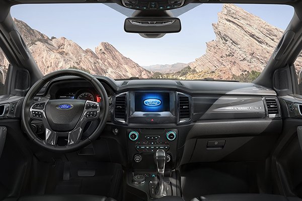 The interior of the Ford Everest.