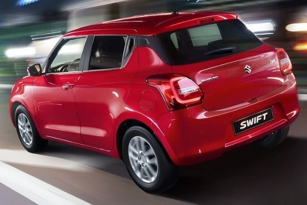 Do you like the sleek and more elegant Swift? A picture of the rear of the Suzuki Swift.