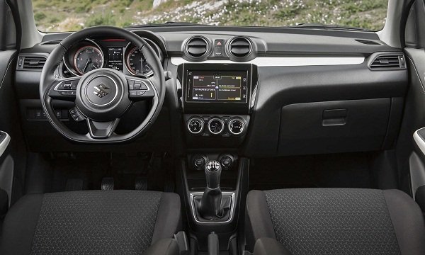 The Swift GL's simple but well-arranged interior Swift GL's interior.