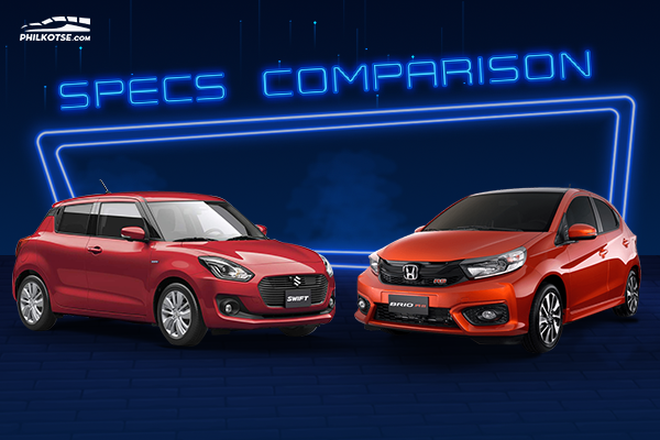 Which hatchback has the better specs? Let's find out Honda Brio vs Suzuki Swift
