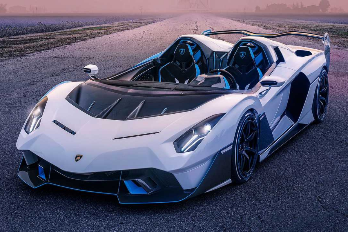 Imagine driving a roofless, windshield-less 770-hp Lamborghini SC20