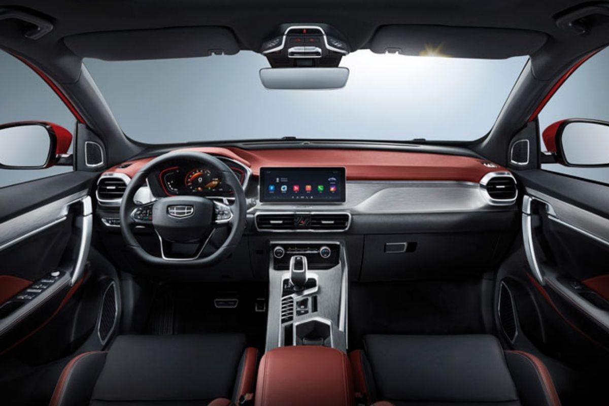 A picture of the interior of the Geely Coolray