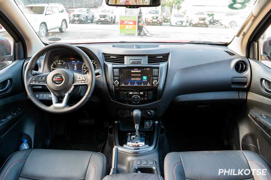 A picture of the Nissan Navara's front cabin