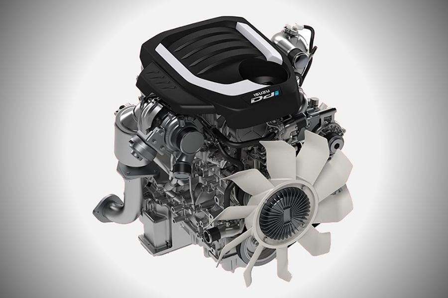 A picture of the D-Max's 1.9-liter engine