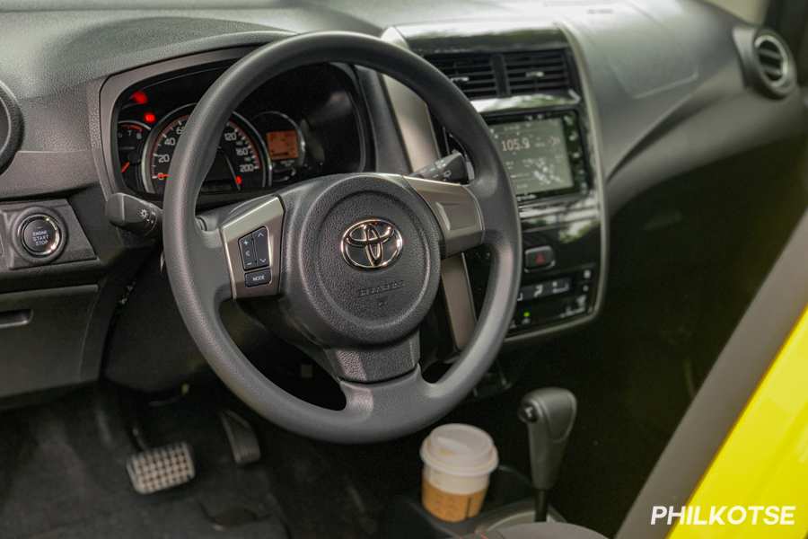 A picture of the Toyota Wigo's interior