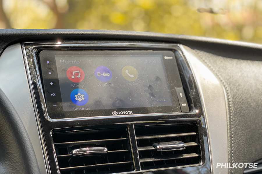 A picture of the Vios G's touchscreen